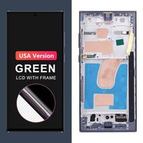 S23 Ultra Display With Frame Assembly TFT For Samsung S23 Ultra 5G S918B S918U Display Touch Screen Digitizer Replace Parts US Green Frame