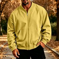 Men's Casual Jacket Lightweight Everyday Wear M brown