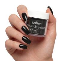 Kabos Magic Dip System - Dipping Powder 003 Classic Black, 20 g – juoda akrilo pudra nagams, stiprinimas be UV/LED lempos
