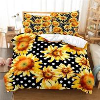 3D Printed Flowers Sunflower Bedding Set Single Twin Double Queen King Cal King Size Bed Linen Set 70x133cm 2pcs