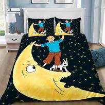 Tintin Adventure Tales Children Duvet Cover Set King Queen Double Twin Single Bed Linen Set 135x200cm 3pcs