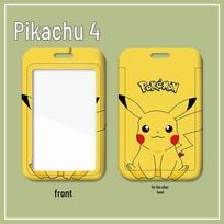 Pikachu Pokemon Multi-Card Holder for Student, Bus, Meal, Citizen, Work, and Access Cards Pikachu 1 + Short Strap