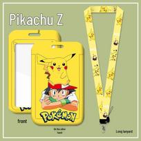 Pikachu Pokemon Multi-Card Holder for Student, Bus, Meal, Citizen, Work, and Access Cards Pikachu 1 + Short Strap