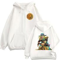 Anime JoJo Bizarre Adventure STEEL BALL RUN Diego Brando Zipper Hoodies Men's Women Zip Up Hooded Sweatshirts Jackets Coats XL
