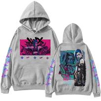 Hot Anime Jinx-Arcane Hoodie Harajuku Hip Hop Pullover Tops Popular Music Sweatshirt Fans Gift XS