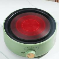 Mongdio Mini Electric Ceramic Stove for Moka Pots and Tea Brewing