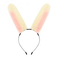 Rankų darbo Kawaii gyvūno ausų lankelis Triušio Katės Voverės plaukų segtukas Moterims Vyrams Saldus Cosplay aksesuaras Usagi Rabbit beige