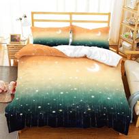 Rainbow Gradient Bedding Set Gradient Colors Duvet Cover with Pillowcases Single Twin Full Queen King Girl Kids Quilt Cover 135×200cm