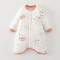 Baby Sleep Sack Winter Thick Fleece Swaddle Newborn Anti Kick Blanket Onesie 66cm 5-10 months white