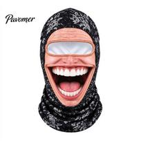 Winter Skiing Balaclava Funny Face Print for Adults, Breathable Old Man Woman Ski Cold Weather Mask Mask, Human Neck Gaiter Halloween Costume Parties U beige