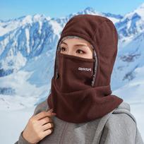 Winter warm balaclava hat windproof face protection pullover hat cycling ski mask scarf integrated men's and women's models