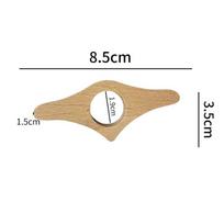 Wooden Finger Ring Book Page Holder - Single-Handed Retro Reading Assistant beige