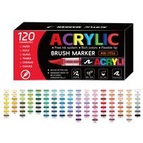 120-288 Colors Acrylic Paint Soft Brush Markers Set, Paint Pens Paint Markers, Acrylic Paint Pens for Wood, Stone, Canvas