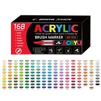120-288 Colors Acrylic Paint Soft Brush Markers Set, Paint Pens Paint Markers, Acrylic Paint Pens for Wood, Stone, Canvas