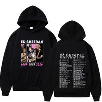 Ed Sheeran Loop Tour 2026 Merch Hoodie Men Women Harajuku Sweatshirts Long Sleeves Loose Casual Fashion Pullover Streetwear 2XL black