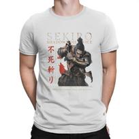 Sekiro Shadows Die Twice T Shirts for Men Pure Cotton Fun T-Shirt Round Neck DARK SOULS Tee Shirt Short Sleeve Clothing Printed L