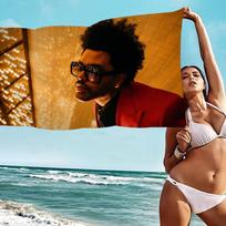 Rapper The Weeknd XO Big Microfiber Beach Towels Quick Dry Towel Sand Beach Towels Pool Towel for Travel Swim Pool Yoga 30x30cm black