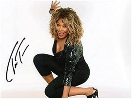 Photo Tina Turner Signed Autographed 8 x 10 brown