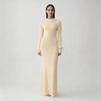 Womens Long Sleeve Knit Bodycon Dress Sexy Backless Slim Fit Party Club Outfit L