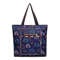 Urban Style Nylon Large Capacity Tote With Zipper Closure For Casual Shopping And Travel StarryTree blue