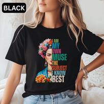 Frida Kahlo Feminist Shirt I Am My own Muse T-shirt Mexican Tees Empowering Womens Tshirt Feminism Gifts L brown
