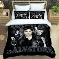 The Vampire Diaries Damon Salvatore Bedding Sets Exquisite Bed Supplies Set Duvet Cover Bed Comforter Set Bedding Birthday Gift 70x133cm 2pcs white