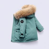 Žieminė striukė berniukams, stora, šilta, kūdikių berniukų viršutinis drabužis, paltas, 2-12 metų vaikams, paaugliams berniukams, parka 120 gray