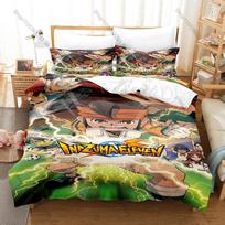 Inazuma Eleven GO Bedding Set Duvet Cover + 2 Pillowcases Sports Soccer Anime Raimon Team Spirit Beast Bedroom Decor 100x130CM
