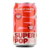 German Superpop Sugar-Free Pomegranate & Raspberry 330Ml 1 Can red