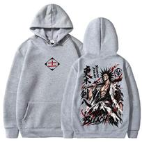 Kenpachi Zaraki BLEACH Manga Hoodies Madingi Harajuku Streetwear Vyriški Moteriški Drabužiai Oversized Ilgomis Rankovėmis Vilnos Gobtuviniai Viršutiniai Drabužiai 2XL