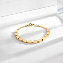 Women S Stainless Steel Love Square Snake Chain Fashion Bracelet 1 item