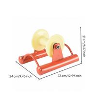 Cable-Laying Pulley Heavy-Duty Cable Guide Assembly Smooth-Rolling for Workshops beige