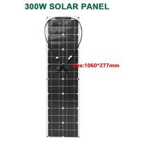 300W 600W Flexible Solar Panel Kit 12V Battery Charger Monocrystalline Solar System for Power Bank Camping Yacht Car RV Boat