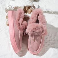 Cotton shoes women's fashion winter new velvet thickened snow boots one pedal popular women's cotton shoes 39 anti-slip outsole