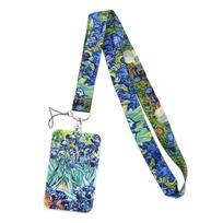 Keys Chain Van Gogh Neck Straps Badge Holder Mobile Phone Straps Art Lanyard ID Credit Card Cover Type6