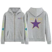 Anime Jojo's Bizarre Adventure Stone Ocean butterfly Hoodies Loose Unisex Anime Style Hoodie Autumn Spring Top sweatshirt M gray