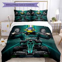 3pcs Fernando Alonso Bedding Set Duvet Cover Closure Includes 1 Duvet Cover & 2 Pillowcases, Soft and Comfortable for All Seasons. 180cmx210cm