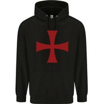 Knights Templar Cross Fancy Dress Outfit Mens Hoodie L red
