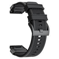 22/26mm FKM guminė apyrankė Garmin Fenix 8 47/51mm E 7 7X Pro QuickFit apyrankėms Descent G2 G1 Mk3i Instinct 3 laikrodžio dirželis QuickFit 22mm gray