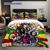 Reggae Vibes Rasta Colors Threepiece Set 1 Duvet Cover 2 Pillowcase Without Core Bedding Set Duvet Cover And Pillowcase 135x200cm gray