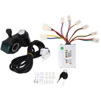 Bike Motor Controller Kit, 24V 250W Brushed Motor Controller Digital Power Thumb Throttle with Keys