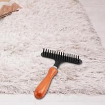 Carpet Restoration Rake Shag Rug Hair Cleaner Portable Pet Remover Multipurpose white