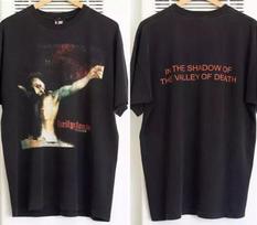 2000 Marilyn Manson Holy Wood Pakartotinis spaudinys Dvišalis Klasikinis Retro Unisex Marškinėliai S-5XL XXL black