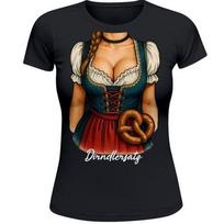Women's T-Shirt for Oktoberfest dirndl replacement costume fun shirt costume shirt 110 brown