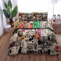 Retro 80s Punk Memory Duvet Cover Set King Queen Double Full Twin Single Size Bed Linen Set 135x200cm 3pcs