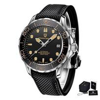 New PAGANI DESIGN 007 Men's Watches Top Luxury Automatic Watch For Man Mechanical Wristwatches AR Sapphire Mirror Men Gift MIYOTA 8215 black