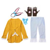 Cosplay Alice in Wonderland March Hare Costumes Halloween Cosplay Fairy Tale Party Stage Show Set L white