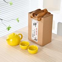 Two cups of tea, Xishi pot, ceramic teapot, Kung Fu tea set, gift box set, a complete set of four cups in one pot