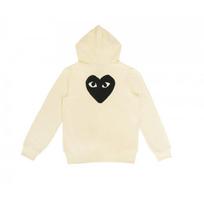 Comme Des Garcons PLAY Classic Red Heart Hoodie Unisex Couples Back Print Streetwear Jacket XL black