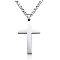 Jewelry Crucifix Charm Vintage Cross Necklace Jesus Rosary Beads Chain Virgin Mary Pendant